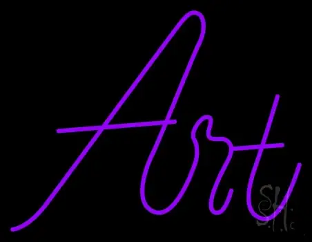 Purple Art In Cursive LED Neon Sign