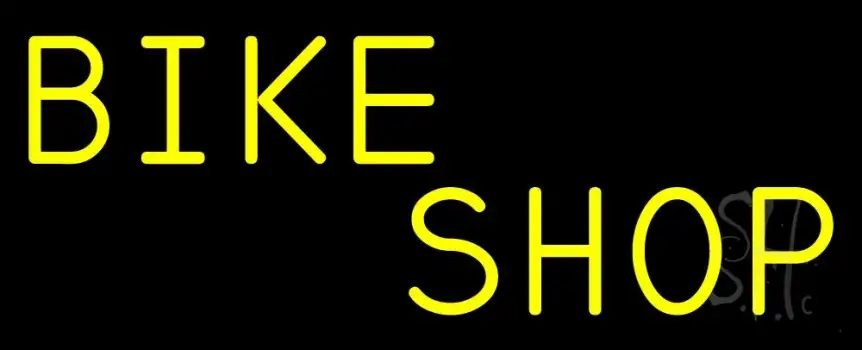 Yellow Bike Shop LED Neon Sign