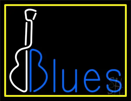Blues With Guitar 2 LED Neon Sign