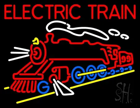 Red Electric Train Logo LED Neon Sign