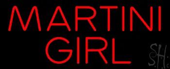 Red Martini Girl LED Neon Sign