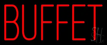 Red Simple Buffet Neon Sign
