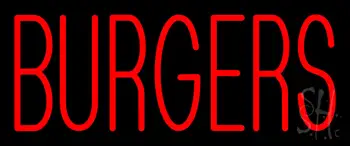Red Burgers Neon Sign