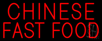 Red Chinese Fast Food Neon Sign