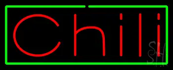 Red Chili Green Border Neon Sign