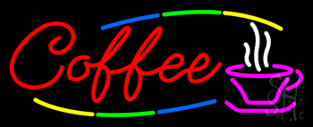 Deco Style Red Coffee Neon Sign