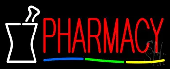 Red Pharmacy Logo Neon Sign