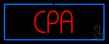 Red CPA with Blue Border LED Neon Sign