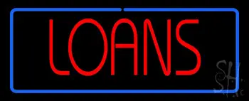 Red Loans with Blue Borer LED Neon Sign