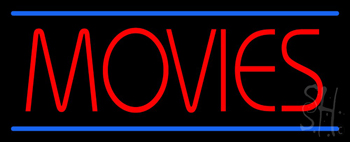 Red Movies Blue Lines LED Neon Sign