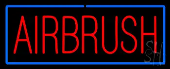 Red Airbrush with Blue Border LED Neon Sign