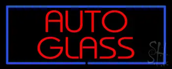 Red Auto Glass Blue Rectangle LED Neon Sign