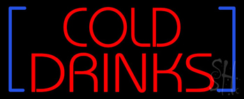 Red Cold Drinks LED Neon Sign