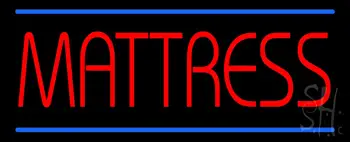 Red Mattress Blue Lines LED Neon Sign
