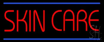 Red Skin Care Blue Lines LED Neon Sign