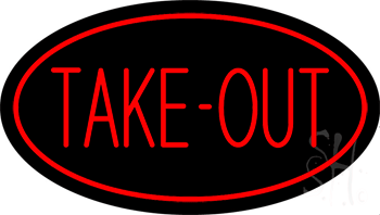 Red Take-Out Animated LED Neon Sign