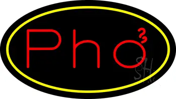 Pho Oval Yellow LED Neon Sign