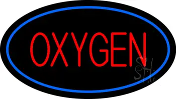 Oxygen Oval Blue LED Neon Sign