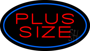 Plus Size Oval Blue LED Neon Sign