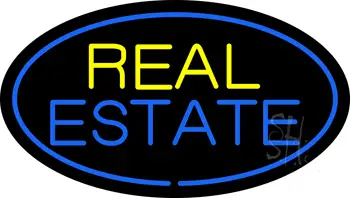 Oval Real Estate LED Neon Sign
