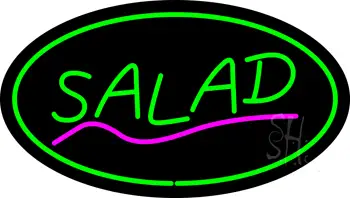 Green Salad Green Border LED Neon Sign