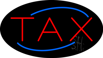 Tax Animated Neon Sign