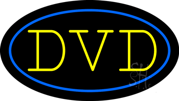 DVD Oval Flashing Neon Sign