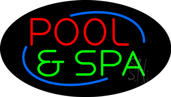 Pool and Spa Animated Neon Sign