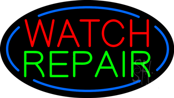 Watch Repair Animated Neon Sign