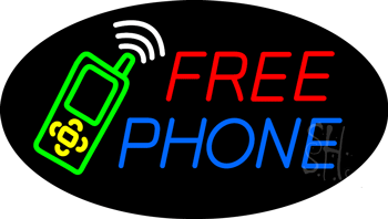 Free Phone with Logo Animated Neon Sign