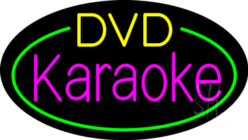 DVD Karaoke Block Flashing Neon Sign