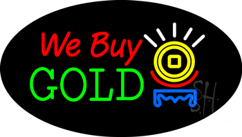 We Buy Gold Logo Animated Neon Sign