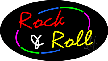 Rock and Roll Animated Neon Sign