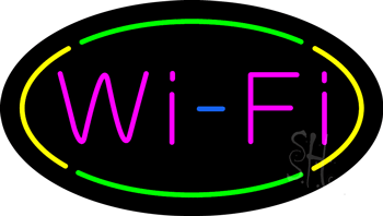 Multi Colored Wi Fi Animated Neon Sign