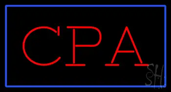 CPA Rectangle Blue LED Neon Sign