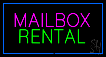 Mailbox Rental Animated LED Neon Sign