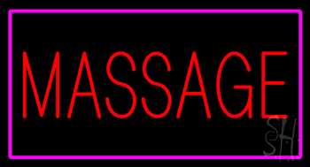 Red Massage Pink Border LED Neon Sign