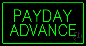 Green Payday Advance Animated LED Neon Sign