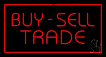 Buy Sell Trade with Red Border LED Neon Sign