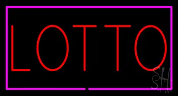 Red Lotto Pink Border LED Neon Sign