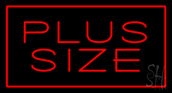 Red Plus Size Red Border LED Neon Sign