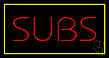 Red Subs Yellow Border LED Neon Sign