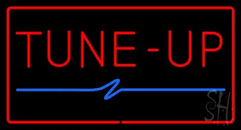 Red Tune-Up with Border LED Neon Sign