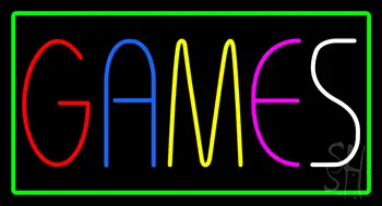 Games with Border Neon Sign