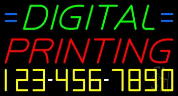 Digital Printing with Phone Number Neon Sign