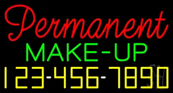 Rde Permanent Make-Up with Phone Number Neon Sign