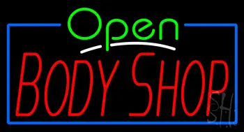 Open Body Shop Neon Sign