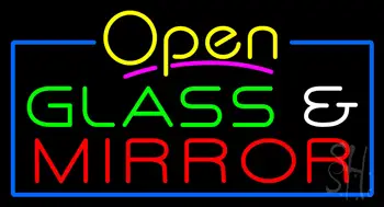 Glass and Mirror Neon Sign