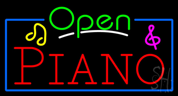 Piano Open Neon Sign