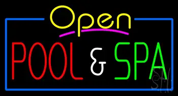 Open Pool and Spa Neon Sign